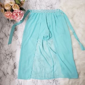 Poppies and roses maxi shorts Light blue Girl's
